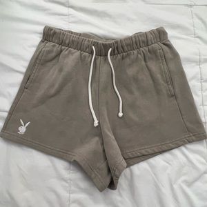 Playboy Tan Sweat Shorts